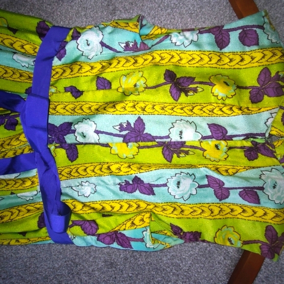 Vintage 70's Vibrant Sleeveless Maxi Dress VTG - Picture 13 of 16